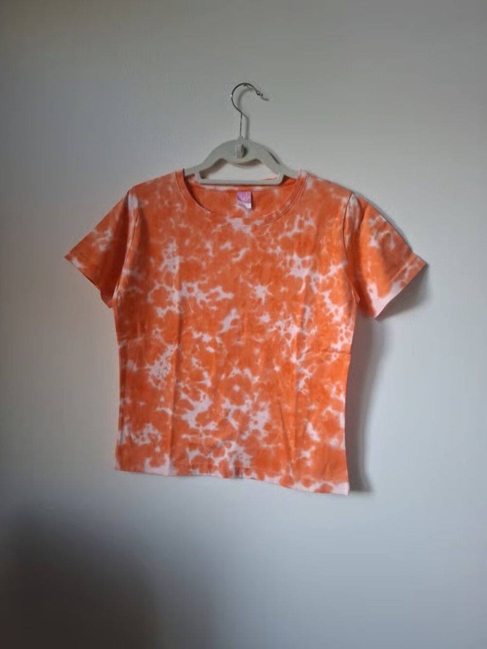 LAT Orange and White Tie Dye T-shirt Womens Size M New Without Tags